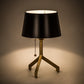 Meyda Lighting Cilindro 16" Antique Brass Sofisticato Table Lamp With Satin Black Shade