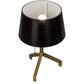 Meyda Lighting Cilindro 16" Antique Brass Sofisticato Table Lamp With Satin Black Shade