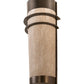 Meyda Lighting Cilindro 16" Exterior Oil Rubbed Bronze Cityplace Wall Sconce With Beige Fleshtone Idalight Shade