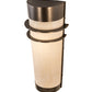 Meyda Lighting Cilindro 16" Exterior Oil Rubbed Bronze Cityplace Wall Sconce With Beige Fleshtone Idalight Shade