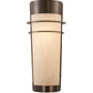 Meyda Lighting Cilindro 16" Exterior Oil Rubbed Bronze Cityplace Wall Sconce With Beige Fleshtone Idalight Shade