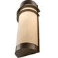 Meyda Lighting Cilindro 16" Exterior Oil Rubbed Bronze Cityplace Wall Sconce With Beige Fleshtone Idalight Shade