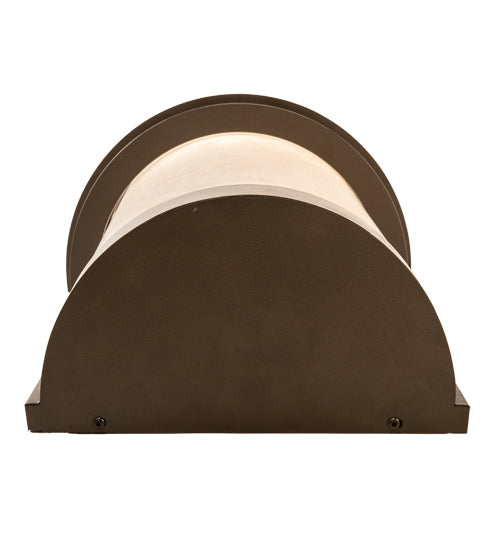 Meyda Lighting Cilindro 16" Exterior Oil Rubbed Bronze Cityplace Wall Sconce With Beige Fleshtone Idalight Shade