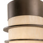 Meyda Lighting Cilindro 16" Exterior Oil Rubbed Bronze Cityplace Wall Sconce With Beige Fleshtone Idalight Shade