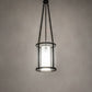 Meyda Lighting Cilindro 16" Gold Flemish Campbell Pendant Light With Clear & Frosted Shade Glass