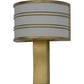 Meyda Lighting Cilindro 16" Gold Leaf Touro Wall Sconce With White Linen Textrene Shade
