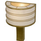 Meyda Lighting Cilindro 16" Gold Leaf Touro Wall Sconce With White Linen Textrene Shade
