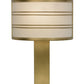 Meyda Lighting Cilindro 16" Gold Leaf Touro Wall Sconce With White Linen Textrene Shade