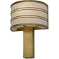 Meyda Lighting Cilindro 16" Gold Leaf Touro Wall Sconce With White Linen Textrene Shade