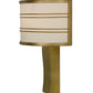 Meyda Lighting Cilindro 16" Gold Leaf Touro Wall Sconce With White Linen Textrene Shade