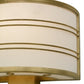 Meyda Lighting Cilindro 16" Gold Leaf Touro Wall Sconce With White Linen Textrene Shade