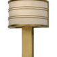 Meyda Lighting Cilindro 16" Gold Leaf Touro Wall Sconce With White Linen Textrene Shade