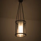 Meyda Lighting Cilindro 16" Silver Steel Campbell Pendant Light With Clear & Frosted Shade Glass