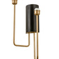 Meyda Lighting Cilindro 17" 2-Light Textured Black & Champagne Metallic Duet Wall Sconce With Black Textrene & Statuario Idalight Shade