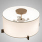 Meyda Lighting Cilindro 17" Brown Metalic Structure Flush Mount Light With Statuario Frosted Idalight Shade