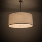 Meyda Lighting Cilindro 171176 36" 6-Light Nickel Pendant Light With White Textrene Shade