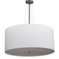 Meyda Lighting Cilindro 171176 36" 6-Light Nickel Pendant Light With White Textrene Shade