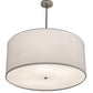Meyda Lighting Cilindro 171176 36" 6-Light Nickel Pendant Light With White Textrene Shade