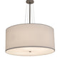 Meyda Lighting Cilindro 171176 36" 6-Light Nickel Pendant Light With White Textrene Shade