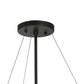 Meyda Lighting Cilindro 18" 2-Light Oil Rubbed Bronze Complex Pendant Light With White Textrene Shade