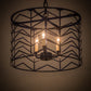 Meyda Lighting Cilindro 18" 3-Light Blue Midnight Picchi Pendant Light With White Faux Candlelight