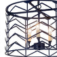 Meyda Lighting Cilindro 18" 3-Light Blue Midnight Picchi Pendant Light With White Faux Candlelight