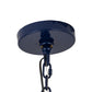 Meyda Lighting Cilindro 18" 3-Light Blue Midnight Picchi Pendant Light With White Faux Candlelight