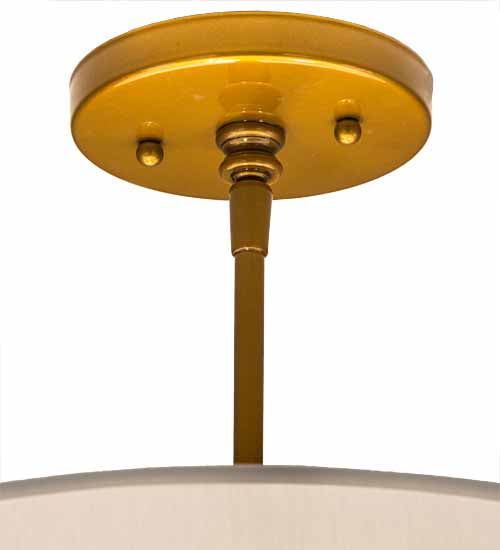 Meyda Lighting Cilindro 18" 3-Light Brass Pendant Light With White Textrene & Statuario Idalight Shade