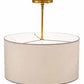 Meyda Lighting Cilindro 18" 3-Light Brass Pendant Light With White Textrene & Statuario Idalight Shade