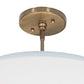 Meyda Lighting Cilindro 18" 3-Light Brass Tint Pendant Light With White Hardbacked Textrene & Statuario Idalight Shade