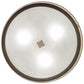 Meyda Lighting Cilindro 18" 3-Light Mahogany Bronze Tapered Semi-flush Mount Light With Beige Natural Textrene Shade