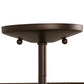 Meyda Lighting Cilindro 18" 3-Light Mahogany Bronze Tapered Semi-flush Mount Light With Beige Natural Textrene Shade