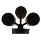 Meyda Lighting Cilindro 18" 3-Light Oil Rubbed Bronze Ashcroft Wall Sconce With Clear Seeded Shade Glass