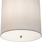 Meyda Lighting Cilindro 18" 4-Light Gold Metallic Pendant Light With White Linen Textrene & Statuario Idalight Shade