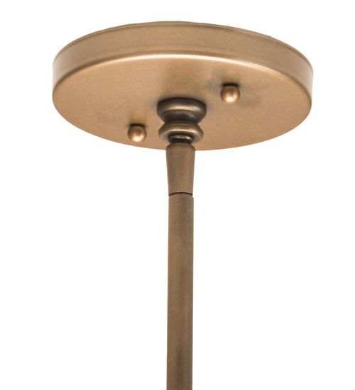 Meyda Lighting Cilindro 18" 4-Light Gold Metallic Pendant Light With White Linen Textrene & Statuario Idalight Shade