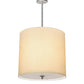 Meyda Lighting Cilindro 18" 4-Light Nickel Powder Coat Pendant Light With Beige & White Textrene Shade