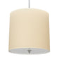 Meyda Lighting Cilindro 18" 4-Light Nickel Powder Coat Pendant Light With Beige & White Textrene Shade
