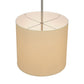 Meyda Lighting Cilindro 18" 4-Light Nickel Powder Coat Pendant Light With Beige & White Textrene Shade