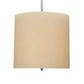 Meyda Lighting Cilindro 18" 4-Light Nickel Powder Coat Pendant Light With Beige & White Textrene Shade
