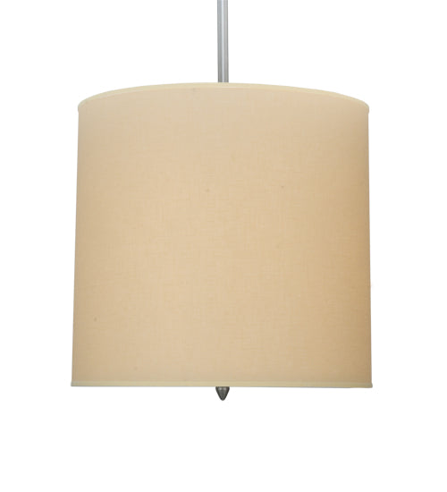 Meyda Lighting Cilindro 18" 4-Light Nickel Powder Coat Pendant Light With Beige & White Textrene Shade