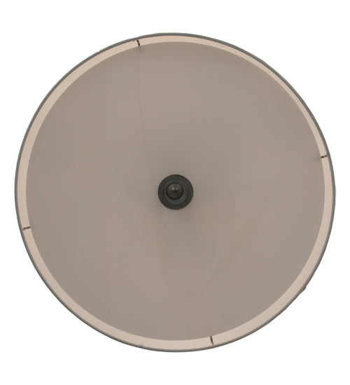 Meyda Lighting Cilindro 18" 4-Light Nickel Powder Coat Pendant Light With Beige & White Textrene Shade