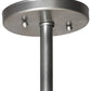 Meyda Lighting Cilindro 18" 4-Light Nickel Powder Coat Pendant Light With Beige & White Textrene Shade