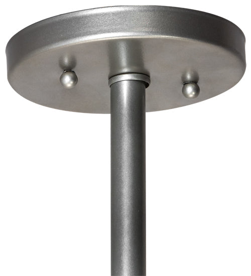 Meyda Lighting Cilindro 18" 4-Light Nickel Powder Coat Pendant Light With Beige & White Textrene Shade