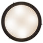 Meyda Lighting Cilindro 18" 4-Light Oil Rubbed Bronze & Copper Accents Reel Semi-flush Mount Light With White Statuario Idalight Shade