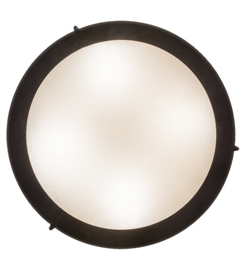 Meyda Lighting Cilindro 18" 4-Light Oil Rubbed Bronze & Copper Accents Reel Semi-flush Mount Light With White Statuario Idalight Shade