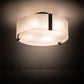 Meyda Lighting Cilindro 18" 4-Light Oil Rubbed Bronze Flush Mount Light With Frosted Clear Conrtrail Mist Shade