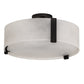Meyda Lighting Cilindro 18" 4-Light Oil Rubbed Bronze Flush Mount Light With Frosted Clear Conrtrail Mist Shade