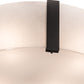 Meyda Lighting Cilindro 18" 4-Light Oil Rubbed Bronze Flush Mount Light With Frosted Clear Conrtrail Mist Shade