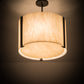 Meyda Lighting Cilindro 18" 4-Light Oil Rubbed Bronze Semi-flush Mount Light With Creme Carrare Idaight Shade Glass