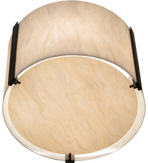 Meyda Lighting Cilindro 18" 4-Light Oil Rubbed Bronze Semi-flush Mount Light With Creme Carrare Idaight Shade Glass